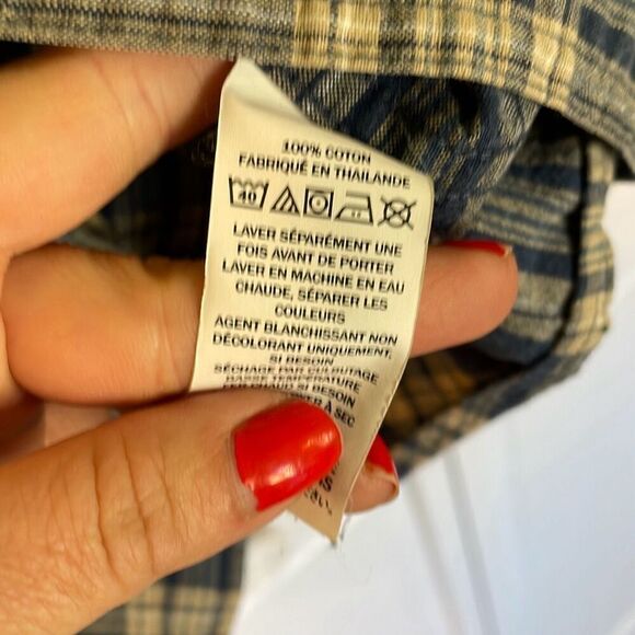 L.L. Bean blue plaid traditional fit checkered button down XL - Picture 5 of 11